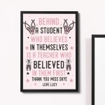 Student Gift For Teacher Framed Print Thank You Teacher Gifts