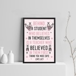 Student Gift For Teacher Framed Print Thank You Teacher Gifts