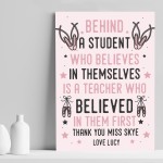 Teacher Gift From Student Framed Print Thank You Teacher Gifts