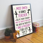 Dance Teacher Gift Framed Print Thank You Teacher Gift Men Women