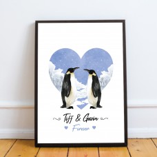 Anniversary Gift For Husband Wife Frame Print Mr & Mrs Gift