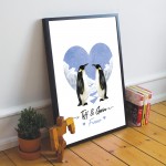 Anniversary Gift For Husband Wife Frame Print Mr & Mrs Gift