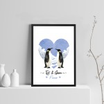 Anniversary Gift For Husband Wife Frame Print Mr & Mrs Gift