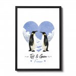 Anniversary Gift For Husband Wife Frame Print Mr & Mrs Gift