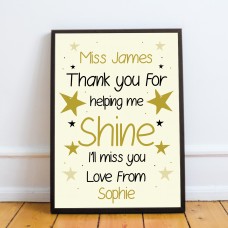 Gift For Teacher Assistant Mentor Personalised Leaving School