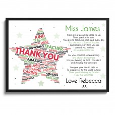 Personalised Thank You Teacher Gift STAR School Teacher TA