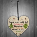 Gift For Teacher Wooden Heart Handmade Thank You Leaving School 