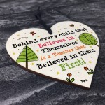 Gift For Teacher Wooden Heart Handmade Thank You Leaving School 