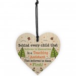 Gift For Teaching Assistant Wood Heart Handmade Thank You