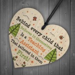 Gift For Teaching Assistant Wood Heart Handmade Thank You