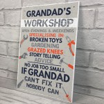 Grandads Workshop Fathers Day Gifts Garage Shed Dad Gift Sign