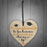 Congratulations On Your Graduation Wooden Heart Plaque Gifts