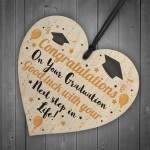 Congratulations On Your Graduation Wooden Heart Plaque Gifts