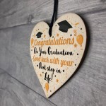 Congratulations On Your Graduation Wooden Heart Plaque Gifts