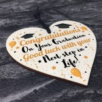 Congratulations On Your Graduation Wooden Heart Plaque Gifts