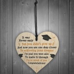 Graduation Gifts Congratulations Wooden Heart Leaving Plaque 