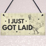 Chicken Rooster Funny Chicken Coop Hen House Plaque Novelty Gift