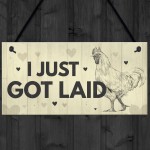Chicken Rooster Funny Chicken Coop Hen House Plaque Novelty Gift
