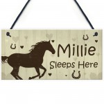 Horse Gift For Women Girls Personalised Stable Door Sign Gift