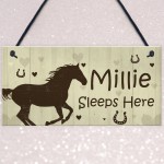 Horse Gift For Women Girls Personalised Stable Door Sign Gift