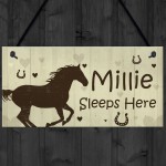 Horse Gift For Women Girls Personalised Stable Door Sign Gift