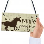 Horse Gift For Women Girls Personalised Stable Door Sign Gift