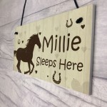 Horse Gift For Women Girls Personalised Stable Door Sign Gift