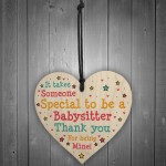 Babysitter Childminder Thank You Gift Present Wood Heart Gifts