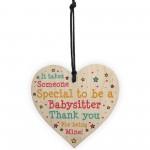 Babysitter Childminder Thank You Gift Present Wood Heart Gifts
