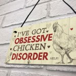 Novelty Chicken Sign Rooster Funny Chicken Coop Hen House Plaque