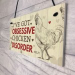 Novelty Chicken Sign Rooster Funny Chicken Coop Hen House Plaque