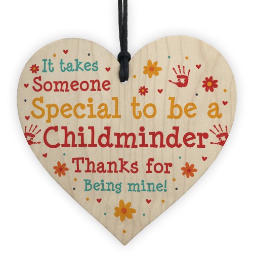 Thank You Childminder Gifts Wood Heart Leaving Gift Babysitter