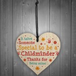 Thank You Childminder Gifts Wood Heart Leaving Gift Babysitter