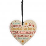 Thank You Childminder Gifts Wood Heart Leaving Gift Babysitter