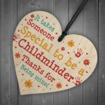 Thank You Childminder Gifts Wood Heart Leaving Gift Babysitter