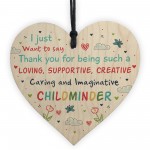 Thank You Gift For Childminder Babysitter Wooden Heart Leaving