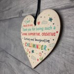 Thank You Gift For Childminder Babysitter Wooden Heart Leaving