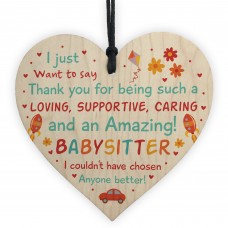 Babysitter Thank You Gifts Wooden Heart Gift For Childminder 