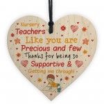 Teacher Nursery Gifts Leaving Nursery Pre School Gift Wood Heart