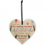 Nursery Teacher Thank You Gifts Wooden Heart Leaving Present