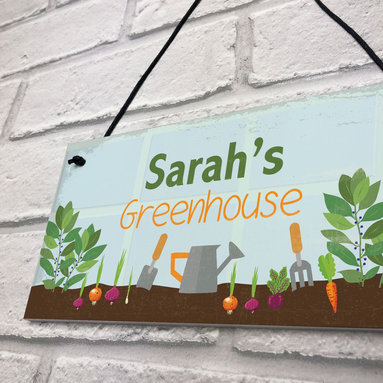 Personalised Bamboo Garden Sign - Wooden House Or Shed Decor - Handmade In UK