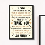 Mother of The Groom Plaque Parents of The Groom Personalised