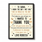 Mother of The Groom Plaque Parents of The Groom Personalised