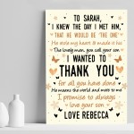 Mother of The Groom Wedding Gift Parent Of Groom Personalised