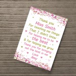Nursery Pre School Teacher Thank You Gifts Personalised Leaving 