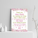 Nursery Pre School Teacher Thank You Gifts Personalised Leaving 