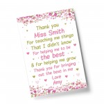 Nursery Pre School Teacher Thank You Gifts Personalised Leaving 