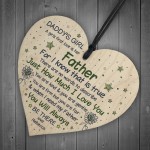 Daddy's Girl Wood Heart Birthday Christmas Gift For Him Daughter