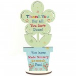 Thankyou Gift For Nursery Teacher And Assistant Wood Flower 