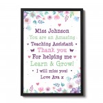 Personalised Teaching Assistant Framed Print Leaving School Gift
